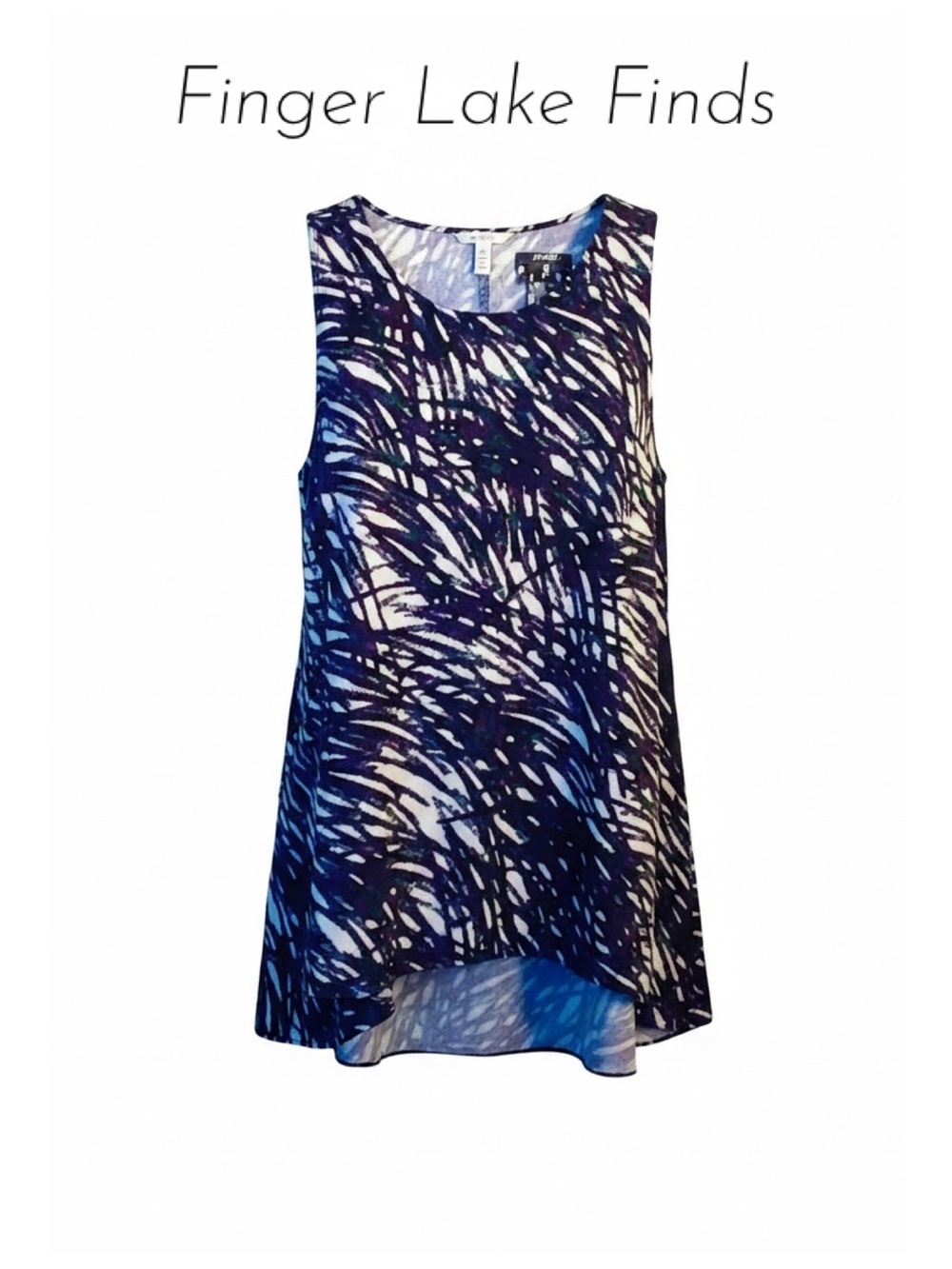 Black & White Sleeveless Summer Top,M